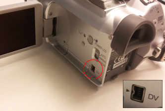 Mini DV-Kamera mit Firewire-Anschluss